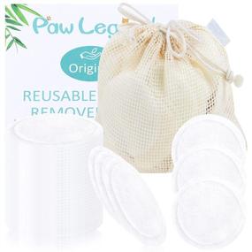 img 4 attached to Paw Legend Reusable Cotton Rounds Makeup Remover - Pack of 16, 🐾 with Laundry Bag - Bamboo White, Facial Cleansing Rounds, Toner Pads, Reusable Makeup Wipes