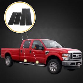 img 3 attached to 🚪 Protective Door Sill Scuff Step Plate Kit for Ford Super Duty Crew Cab: Red Hound Auto Custom Fit 1999-2016, F-250 F-350 F-450 F-550, Paint Protection, 4pc Scratch Protectors