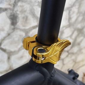 img 2 attached to 🌿 ONIPAX QR Leaf 32mm GOLD Seatpost Clamp - Enhance Your SEO!