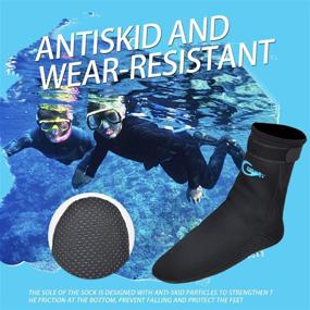 img 3 attached to 🏊 Yonsub 3mm/5mm Diving Socks: Flexible Anti-Slip Wetsuit Boots for Ultimate Comfort in Beach & Water Activities