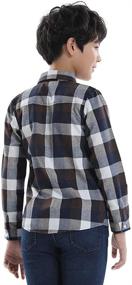 img 3 attached to 👨 OCHENTA Plaid Flannel Button Down Shirt - Family Matching Tops for Little Boys & Men