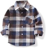 👨 ochenta plaid flannel button down shirt - family matching tops for little boys & men logo