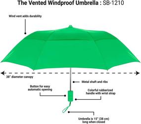 img 2 attached to StrombergBrand Vented Windproof Umbrella Green