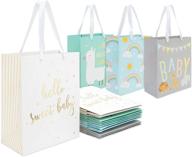 baby shower gift bag bundle - gender-neutral designs (4 varieties, total of 12 bags) logo