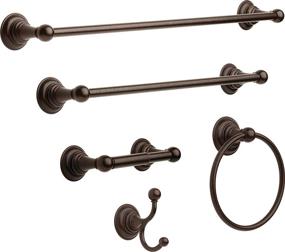 img 2 attached to 🛁 Providence Double Towel Hook, SpotShield Venetian Bronze, DELTA Bathroom Accessories - 134439