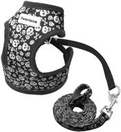 🐾 forestpaw cat harness/costume and leash set: perfect for small dogs - yorkies, chihuahua, poodles, terriers, beagles - soft mesh pet harness for puppy cat - black/pink logo