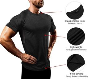 img 2 attached to 👕 COOFANDY Men's 3 Pack Workout T Shirts: Quick Dry Athletic Running Shirts for Gym Training and Fitness