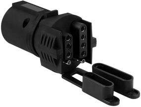 img 4 attached to 🔌 WOFTD Trailer Plug Adapter: 7 Pin Round to 4 and 5 Flat Blade - 2-in-1 Connector