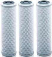 💧 lake industries 10-inch carbon block water filter cartridge - nsf certified replacement cto water purifier filter, activated carbon (pack of 3) logo