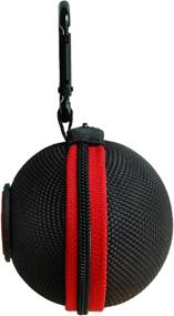 img 1 attached to Ballsak Sport: Red/Black Clip-on Cue Ball Case with Extra Strong Strap Design!