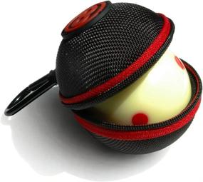 img 2 attached to Ballsak Sport: Red/Black Clip-on Cue Ball Case with Extra Strong Strap Design!