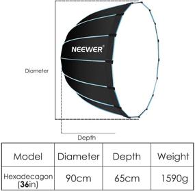 img 2 attached to 📸 Neewer Додекагон Софтбокс 35 дюймов / 89 см: Портативный голубой софтбокс с ободком для Бовенса для удивительных результатов освещения.