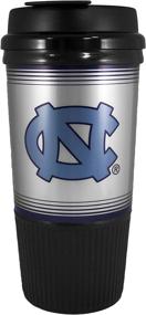 img 2 attached to 🏀 Игровая фишка Novelty NCAA с надписью North Carolina Tarheels Platinum Gripper - Изолированный и не проливающийся термос для путешествий, 16 унций