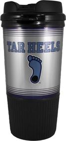 img 1 attached to 🏀 Игровая фишка Novelty NCAA с надписью North Carolina Tarheels Platinum Gripper - Изолированный и не проливающийся термос для путешествий, 16 унций