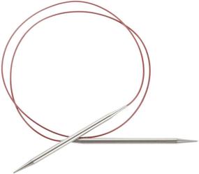 img 1 attached to 🧶 CHIAOGOO 40-Inch Red Lace Stainless Steel Circular Knitting Needles - Versatile 8/5mm Size