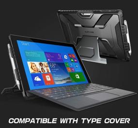 img 2 attached to SUPCASE [UB PRO Series] Full-Body Kickstand Rugged Protective Case for Surface Pro 7/Pro 6 - Reliable Protection in Black