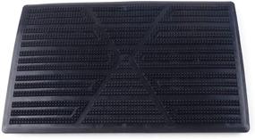 img 4 attached to 🚗 Black PVC Plastic Car Floor Carpet Pad Heel Foot Mat Pedal Patch Cover - 25CM x 16CM (Fulfilled by Amazon)