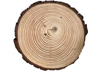 img 1 attached to 🌳 Rustic Wood Slices for Weddings & Crafts: 6 Pack, 7-8 inches | Ideal for Centerpieces, DIY Projects (Some Cracked or Bark Off)