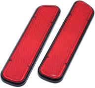 🚗 enhance car safety with autut stick-on red reflective sticker - pack of 2 logo