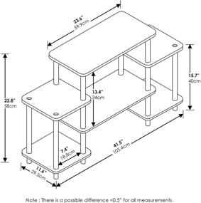 img 3 attached to Furinno Turn-N-Tube No Tools Entertainment TV Stands: Convenient Beech/White Design