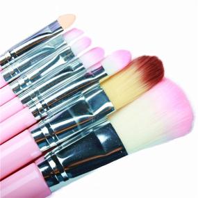 img 3 attached to 💄 Fani Makeup Brushes Set: 7-Piece Travel Brushes with Box for Professional Foundation, Eyeshadow, Lip, Powder, and Cream Blending