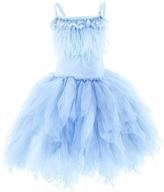 👸 enchanting swan princess feather fringes tiered tutu: perfect ballerina flower girls dress for wedding, dance, pageant, birthday party, or prom! logo