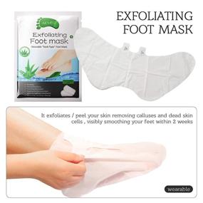 img 1 attached to 👣 3-Pack Foot Peel Mask - Natural Exfoliating Foot Masks for Dry, Dead Skin - Get Baby Soft, Smooth, Silky Feet with Aloe