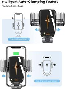 img 3 attached to 🔋 15W Super Fast Charging Wireless Car Charger Mount with Auto-Clamping - Car Phone Holder Mount Wireless Charger Compatible with iPhone 13/12/X/Xr/8 and Galaxy Note10/S10/S20 Series