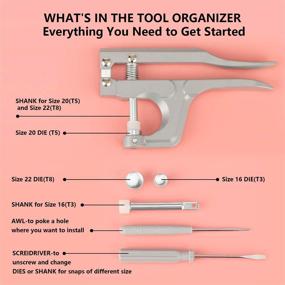 img 1 attached to 🧰 Craftown Snap Fasteners Kit: All-in-One Crafting Accessories with Pliers, Buttons, and DIY Essentials – Ideal for Arts, Crafts, and DIY Projects, Beginner Friendly – Includes Convenient Storage Box (Kit)