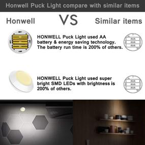 img 3 attached to 🔦 HONWELL Push Light: Dimmable Color Changing Puck Lights - Ideal for Closets, Classrooms, and More! (4Pack)