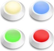 🔦 honwell push light: dimmable color changing puck lights - ideal for closets, classrooms, and more! (4pack) логотип