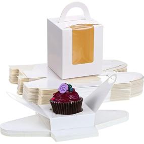 img 4 attached to Cupcake Portable Containers Wrapping Birthday Food Service Equipment & Supplies
