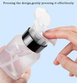 img 1 attached to GIYOMI 200ml Lockable Pump Dispenser Bottles- Pack of 2 for Nail Polish & Makeup Remover