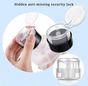 img 2 attached to GIYOMI 200ml Lockable Pump Dispenser Bottles- Pack of 2 for Nail Polish & Makeup Remover