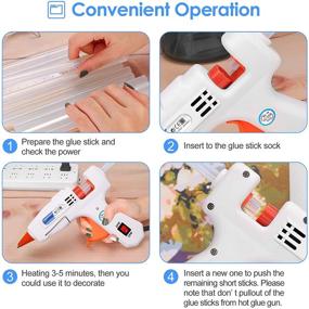 img 1 attached to 🔥 Hautton Mini Hot Glue Gun Kit: Professional 15W/25W High-Temperature Hot Melt Glue Gun for DIY Projects, Crafts, Home Repairs - Includes 12pcs White Glue Sticks