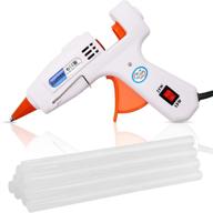 🔥 hautton mini hot glue gun kit: professional 15w/25w high-temperature hot melt glue gun for diy projects, crafts, home repairs - includes 12pcs white glue sticks logo