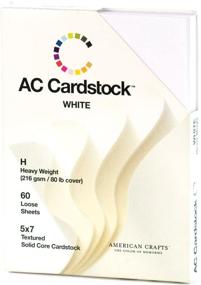 img 1 attached to 📦 American Crafts White AC Cardstock Pack – 5 x 7-inch, 60 sheets of Heavyweight Textured White Cardstock