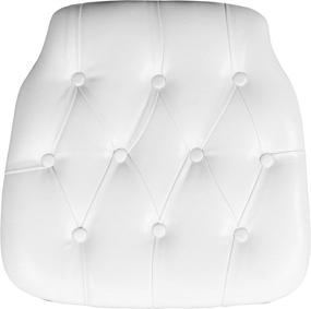 img 3 attached to 💺 SEO-Optimized Hard White Tufted Vinyl Chiavari Chair Cushion by Flash Furniture