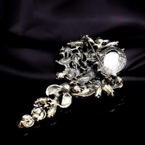 img 2 attached to 💎 Dazzling Crystal Diamond Brooch Scarf Clip: Elegant Jewelry Gift for Wedding, Banquet, or Bouquet
