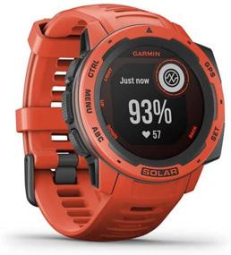 img 1 attached to Garmin Instinct Solar GPS Smartwatch - Flame Red (010-02293-21) W/ 2X Screen Protectors