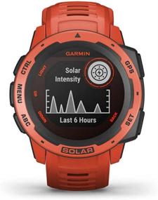 img 2 attached to Garmin Instinct Solar GPS Smartwatch - Flame Red (010-02293-21) W/ 2X Screen Protectors