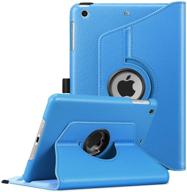 fintie rotating case for ipad mini - 360 degree rotating stand & auto sleep/wake, blue logo