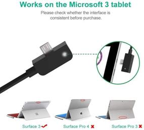 img 2 attached to ⚡️ IBERLS Surface 3 Tablet Charger Adapter | Microsoft 1623 1624 1645 Power Cord | 5.2V 2.5A 13W Charging Cable