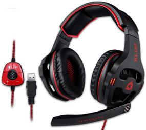 img 4 attached to 🎧 KLIM Mantis Gaming Headphones 2021 - USB Headset with Mic for PC, PS4, Nintendo Switch, Mac - 7.1 Surround Sound, Noise Cancelling