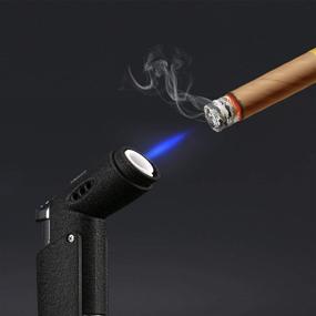 img 1 attached to 🔥 Versatile Cigar Lighter: Windproof, Refillable - Soft Flame or Jet Flame, Butane Gas Powered