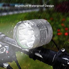 img 2 attached to Weihao Bike Light, 6000 Lumens 5 LED Bicycle Headlight, Waterproof Mountain Bike Front Light Headlamp with 6400mAh Rechargeable Battery Pack and AC Charger