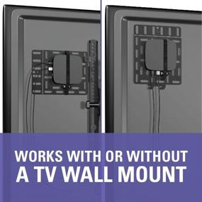 img 1 attached to 📺 Sanus SASP1-B1 Streaming Media Player Mounting Bracket conceals Small Devices Up to 3 lbs. Behind Your TV - Apple TV Roku Fire TV etc. - SASP1-B1 Black