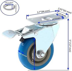 img 1 attached to Swivel Wheel Combo Caster with High-Quality Screws - Material Handling Products