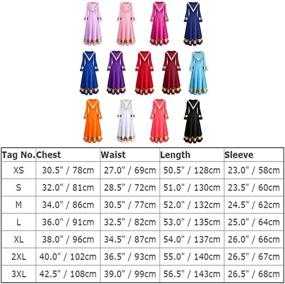 img 1 attached to 👗 Metallic Cape Collar Praise Dance Dress for Women with Bi-Color Bell Long Sleeves - Liturgical Worship Costume, Church Tunic Robe