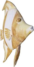 img 2 attached to 🐠 Ocean Harmony Series: Marina - Hand-Painted Angelfish Wall Sculpture for Shabby Chic Sea Life Decor